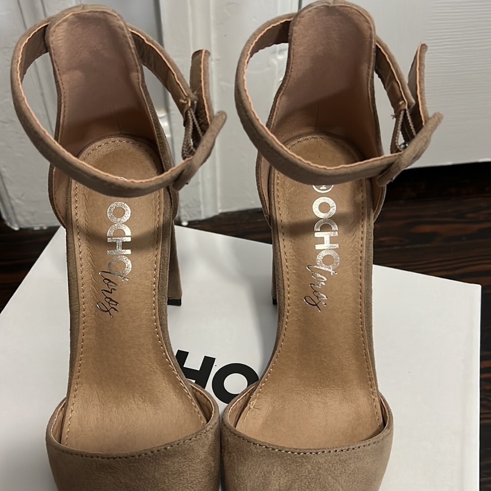 FAUX SUEDE POINTED HEEL - TAUPE - Picture 6 of 7
